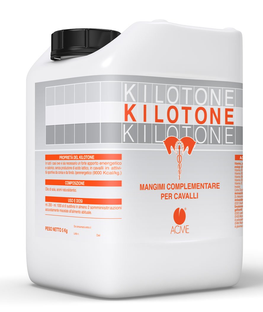 KILOTONE Mangime complementare per cavalli a base di olii altamente energetici e vitamine del gruppo B da 5 kg