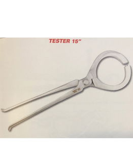 Tester 15" sonda in acciaio satinato per piede