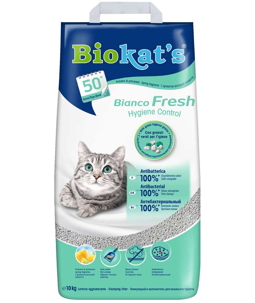 Biokat's Bianco Fresh hygiene control lettiera per gatti 10 kg