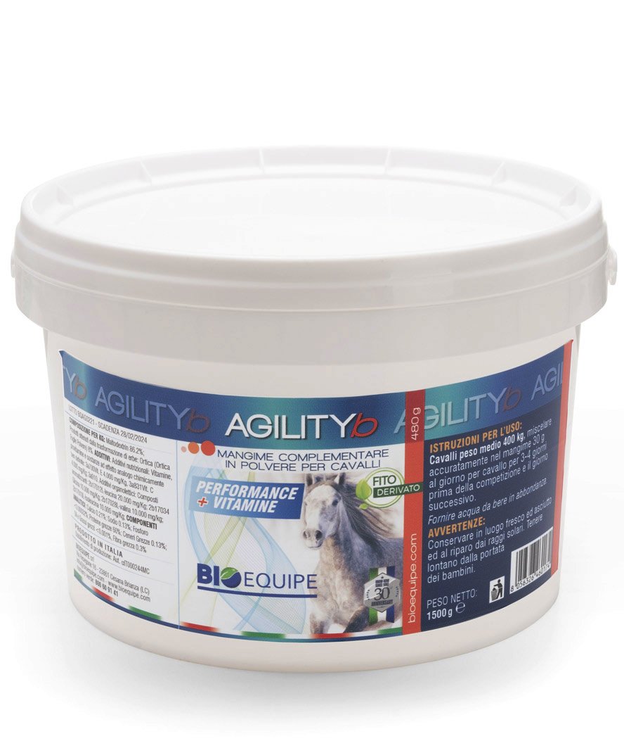 AGILITYb mangime complementare in polvere per cavalli sportivi potenza muscolare e performance 1,5kg