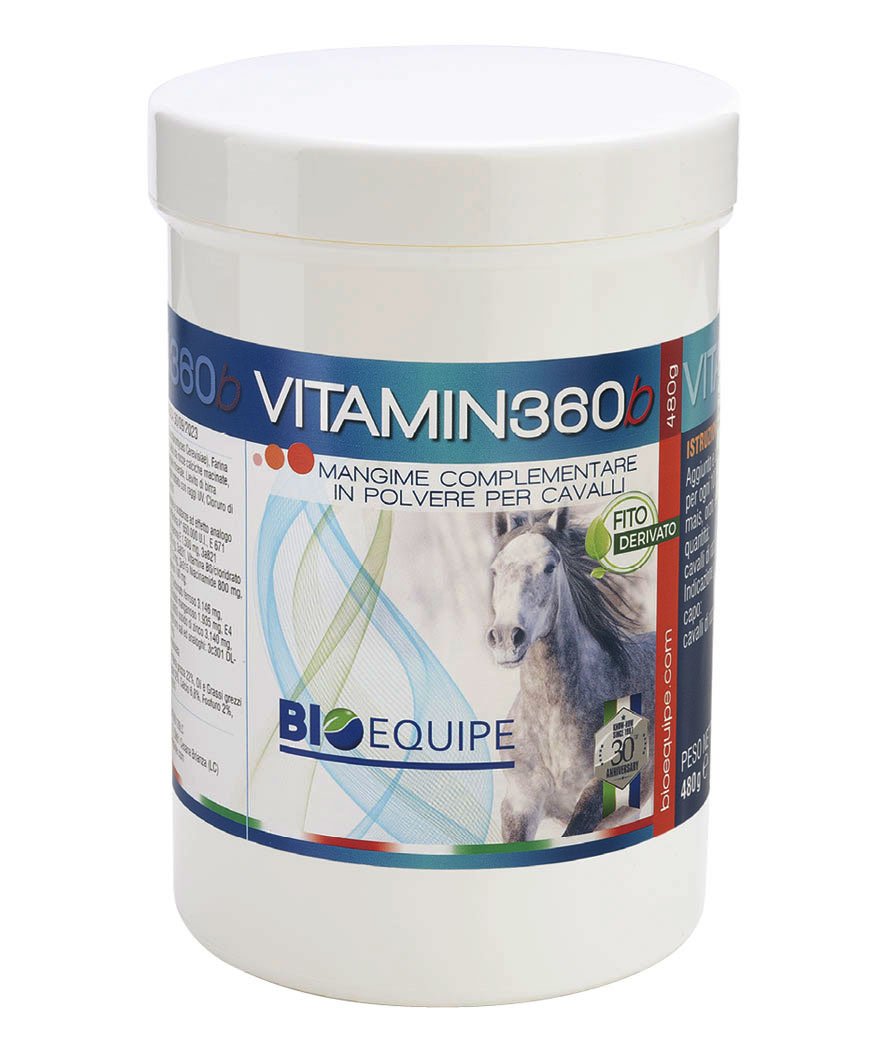PROMOZIONE VITAMIN360b mangime complementare in polvere per una corretta integrazione con vitamine e minerali 480g