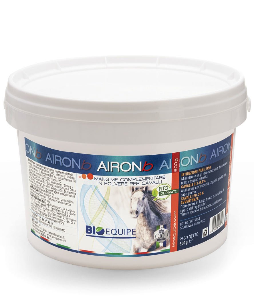 AIRONb mangime complementare in polvere per cavalli sportivi capacità energetica e la resistenza agli sforzi 600 g