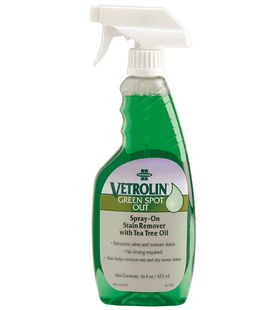 VETROLIN GREEN SPOT OUT rimuove prontamente le macchie dal mantello senza uso dell'acqua 473 ml