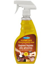 Sapone spray autopulente alla glicerina per la cura del cuoio LEATHER NEW LIQUID 473 ml