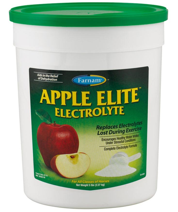APPLE ELITE ELECTROLYTE
mangime complementare indicato per cavalli che necessitano di una rapida reidratazione aroma mela 2,27 kg