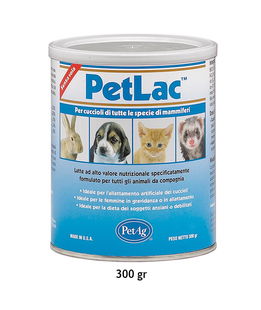 Pet Lac 300 g latte in polvere ad alto valore nutrizionale per tutti gli animali da compagnia