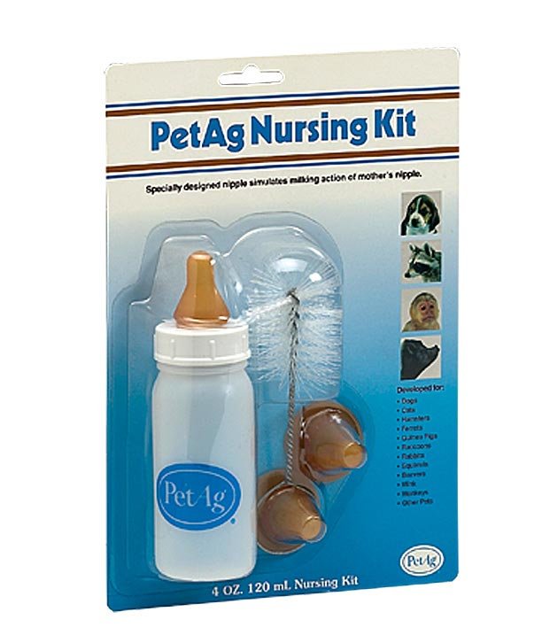 Nursing Kit 4 oz. 120 ml kit per l'allattamento artificiale di cuccioli di taglia media e grande