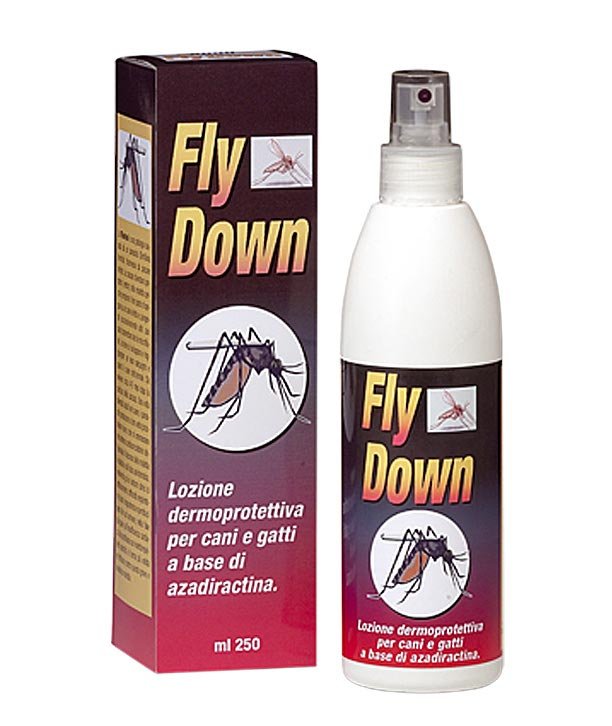 Fly Down lozione dermoprotettiva per cani e gatti a base di azadiractina 250 ml