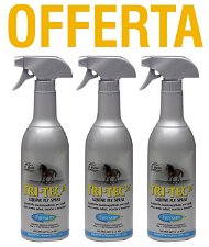 OFFERTA 3 CONF. x 600 ml TRI-TEC 14 insettorepellente per cavalli contro tafani mosche e insetti volanti