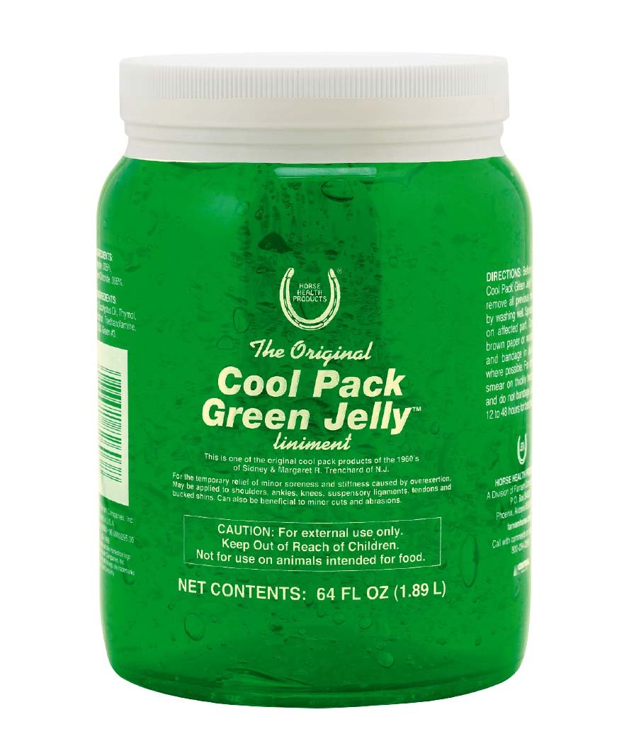 Cool Pack green jelly rinfrescante con Timolo, riduce dolorabilità tendo-muscolare con sollievo immediato a cavallo atleta 1,9 lt