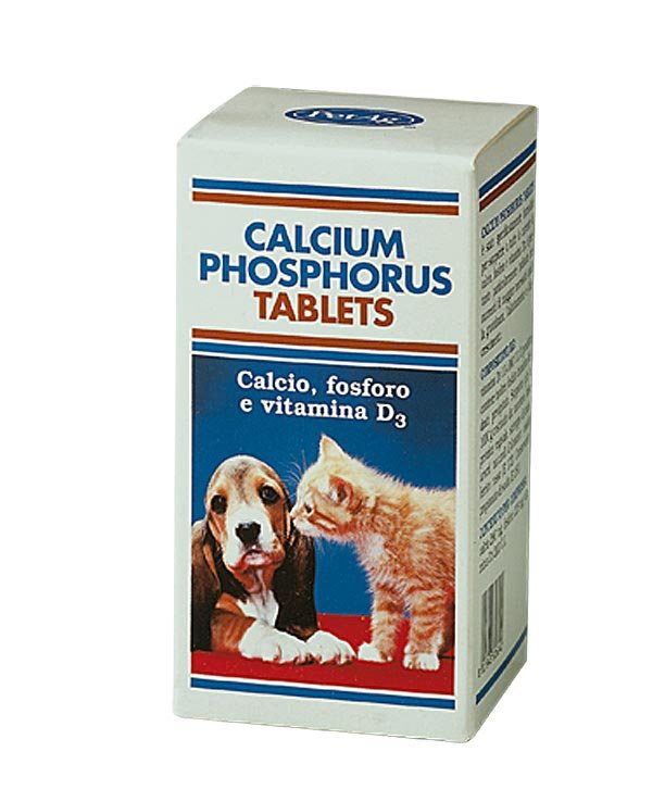 Calcium Phosphorus Tablets mangime complementare per lo sviluppo di ossa e denti nei cuccioli confezione da 50 compresse