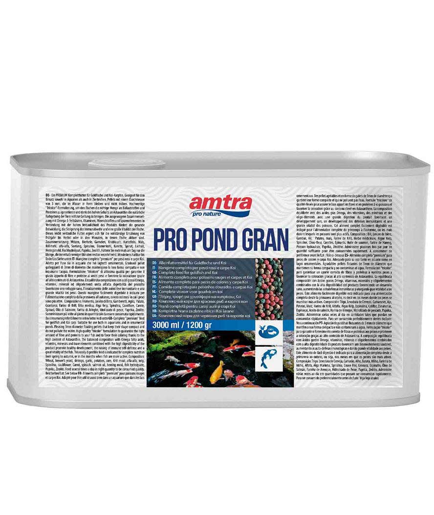 Amtra Pro Pond Gran alimento per pesci rossi e carpe koi da laghetto 3lt