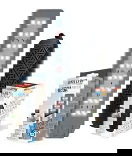 Acquario in vetro Amtra Nanotank system 15 con angoli frontali arrotondati completo di luce LED e filtro