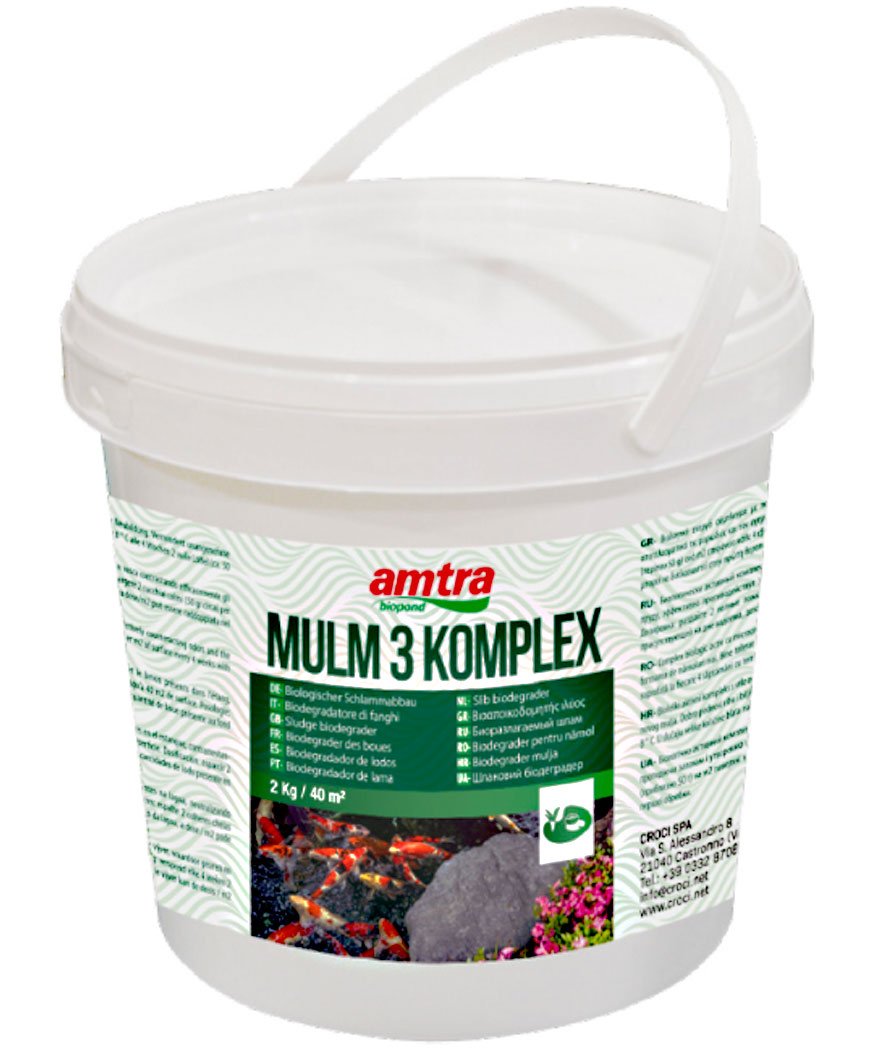 Amtra Biopond Mulm 3 Komplex per degradazione di funghi melma e cattivi odori in laghetti 2 kg