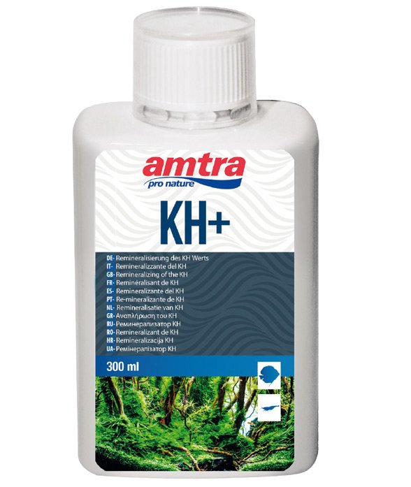 Amtra KH+ mangime complementare di sali per reintegrare la durezza carbonatica (dKH) dell’acqua d’acquario 1litro
