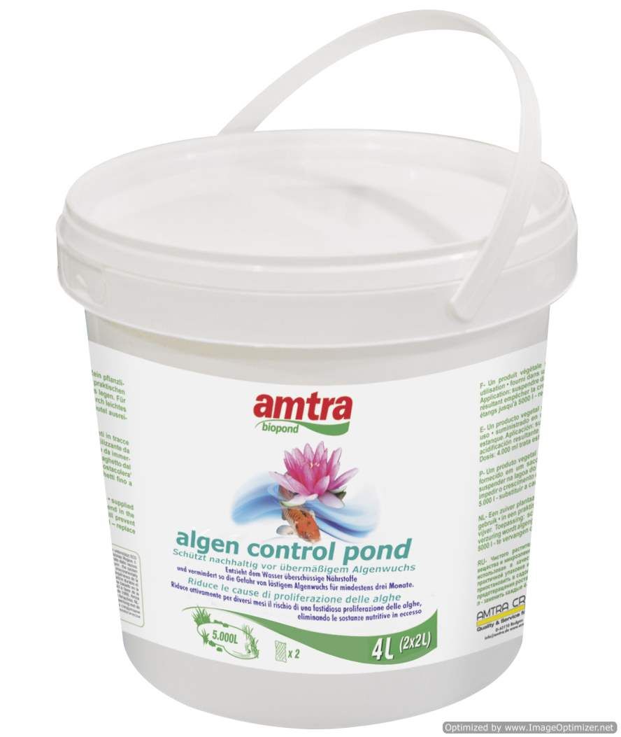 Amtra Biopond Algen Control riduce le cause di proliferazione delle alghe per laghetti