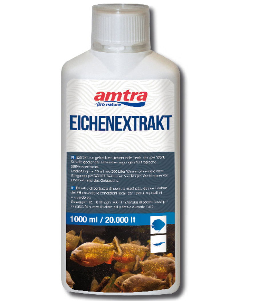 PROMOZIONE Amtra Eichen Extrakt tropicalizzante per acque di acquari d’acqua dolce, abbassa il pH dell’acqua 1lt