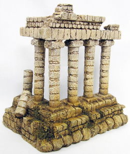 Tempio Greco Medium 17,7x12,5x18,7 cm decorazione per acquari