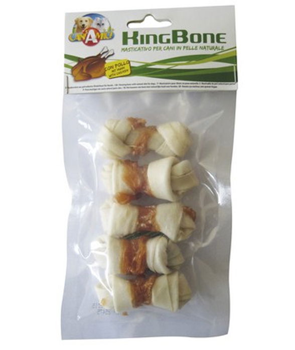 Ossa King Bone da 6 cm con carne di pollo 6 confezioni da 5 pezzi