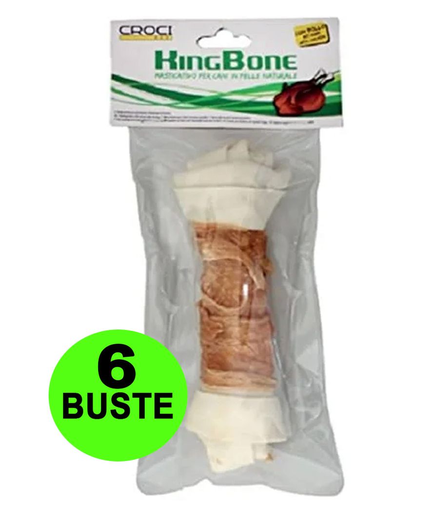 Ossa King Bone da 15 cm con carne di pollo 6 confezioni da 1 pezzo