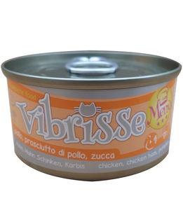 Vibrisse Cat Menu pollo con prosciutto e zucca 24 lattine da 70 g cad.