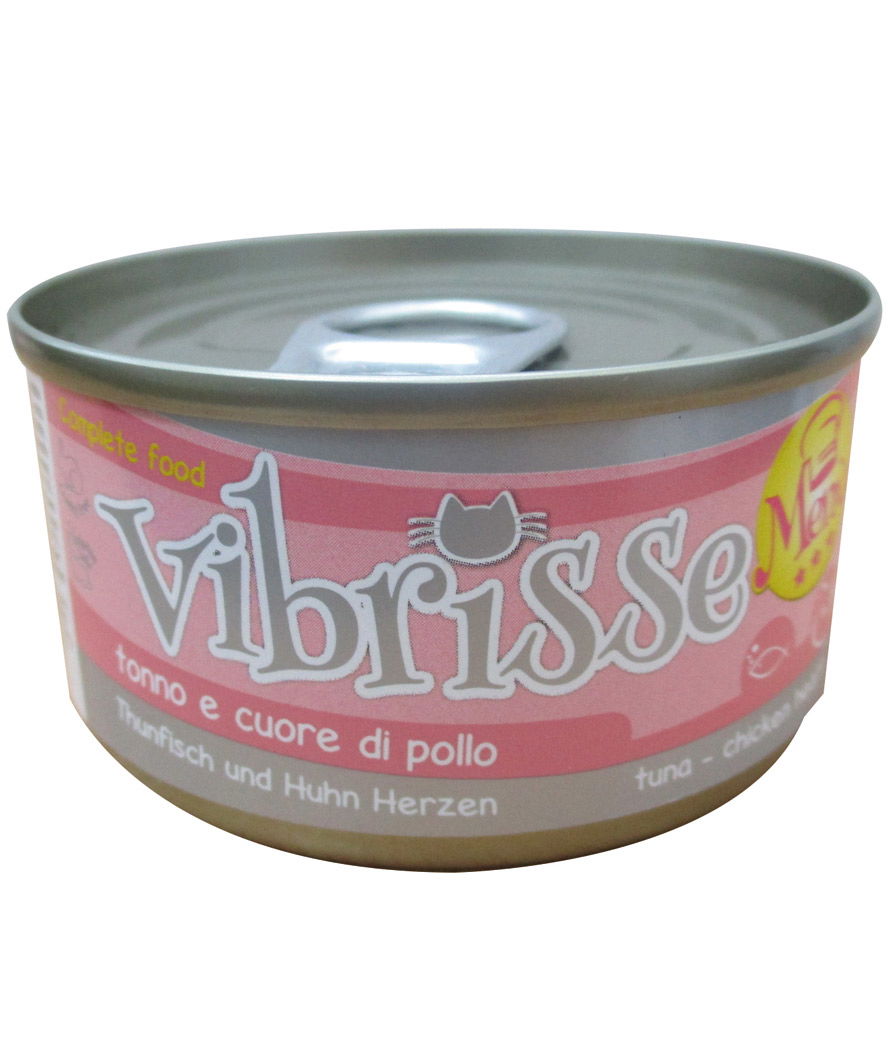 Vibrisse Cat Menu tonno con cuore di pollo 24 lattine da 70 g cad.