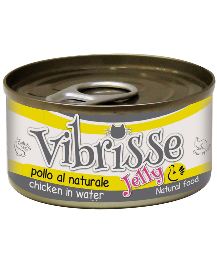 Vibrisse Cat Jelly pollo al naturale 24 lattine da 70 g cad.