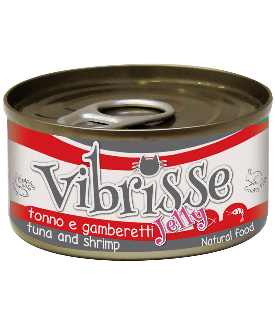 Vibrisse Cat Jelly tonno con gamberetti 24 lattine da 70 g cad.