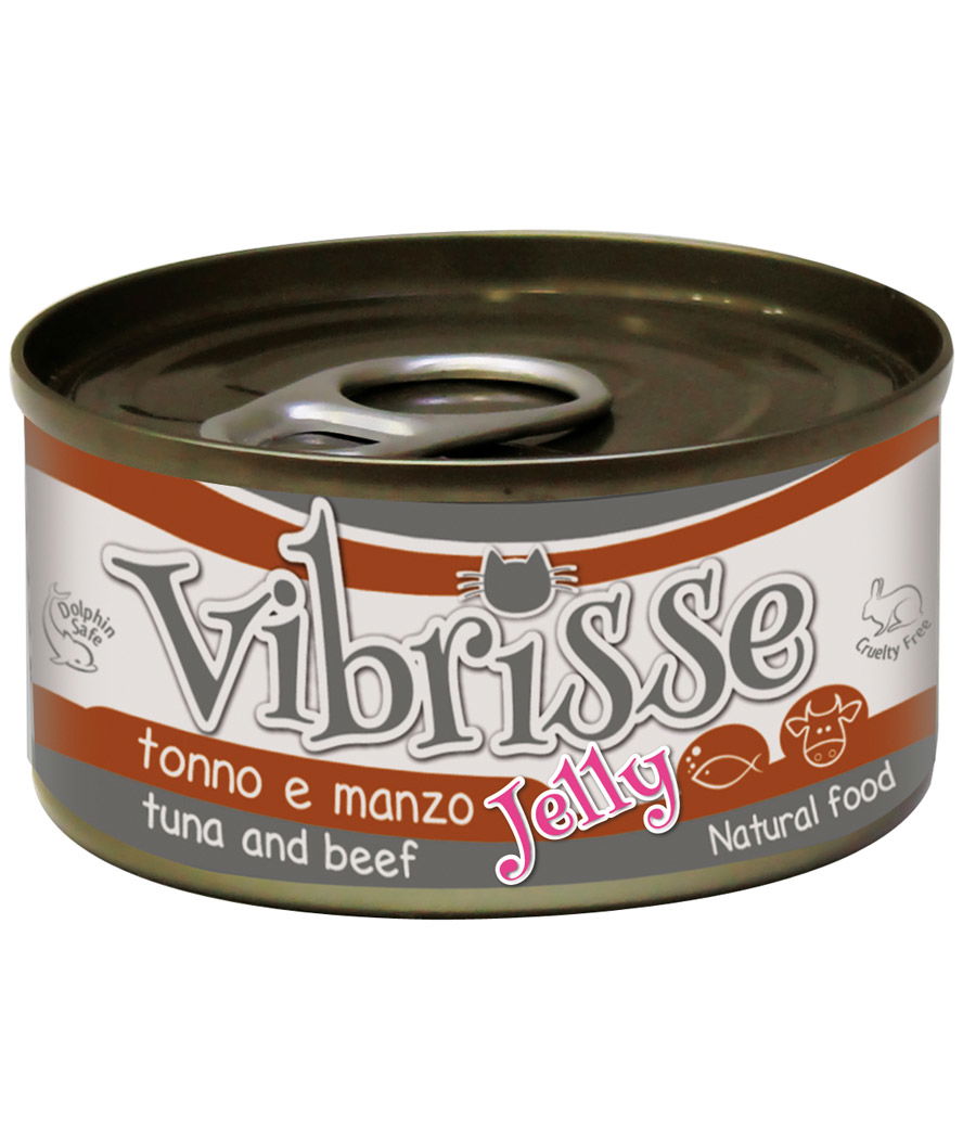 Vibrisse Cat Jelly tonno e manzo 24 lattine da 70 g cad.