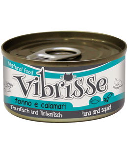 Vibrisse Cat tonno e calamari 24 lattine da 70 g cad.