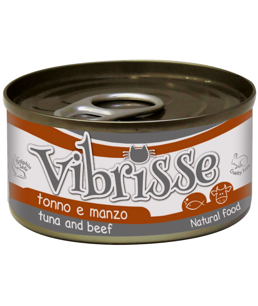 Vibrisse Cat tonno e manzo 24 lattine da 70 g cad.