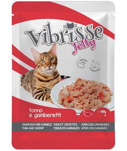 Vibrisse Cat busta Jelly al tonno con gamberetti 18 buste da 70 g cad.