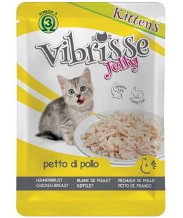 Vibrisse Kittens busta Jelly petto di pollo 18 buste da 70 g cad.