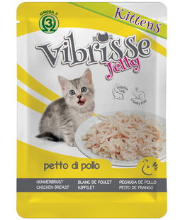 Vibrisse Kittens busta Jelly petto di pollo 18 buste da 70 g cad.