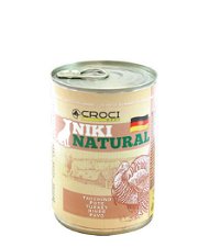 Niki Natural tacchino cibo umido per cani 6 lattine da 400 g cad.
