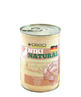 Niki Natural tacchino cibo umido per cani 6 lattine da 400 g cad.