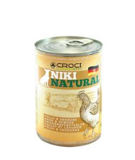 Niki Natural pollo e verdure cibo umido per cani 6 lattine da 400 g cad.