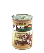 Niki Natural manzo e riso cibo umido per cani 6 lattine da 400 g cad.
