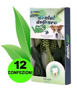 Snack Tooth Brush Dental Defence gusto The Verde e Menta 12 confezioni S da 100 g cad.