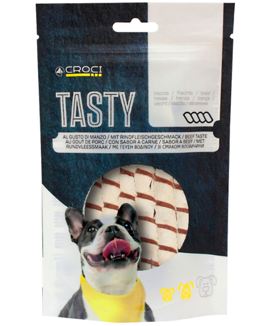 Snack Tasty Twisted gusto anatra e merluzzo per cani 12 confezioni da 80 g cad.