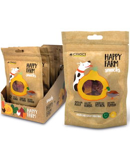 Happy Farm Snacks Anatra con Zucca 12 buste da 80 g cad.