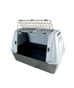 Trasportino Car Box grigio per cani