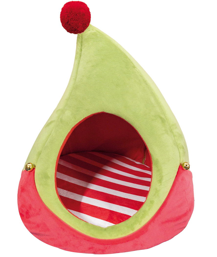 Cuccia di Natale modello Xmas Elf Hat per gatti