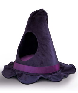 Cuccia cappello Halloween con morbido cuscino per cani e gatti