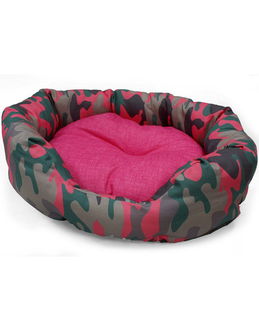 Cuccia ovale modello Street Camo Pink per cani e gatti