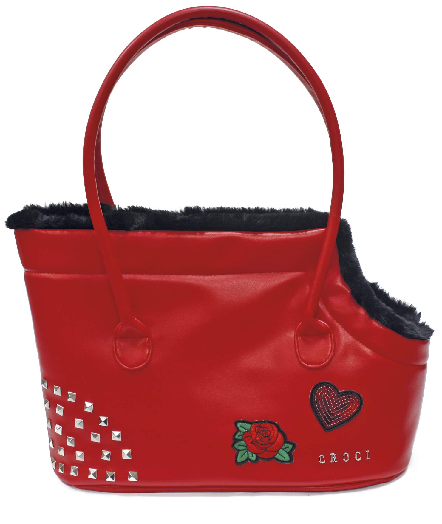 Borsa trasporto Perky in PU e pelouches per cani