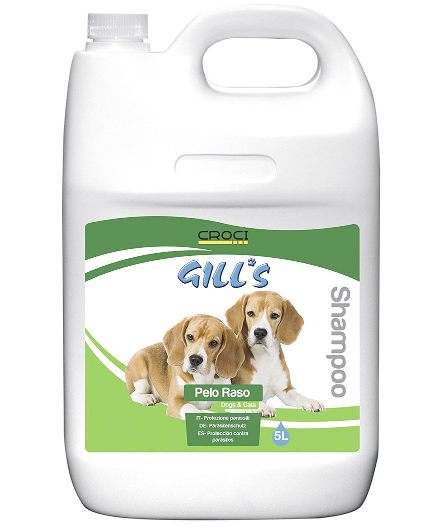 Shampoo Gill's con pelo raso per cani 5 litri