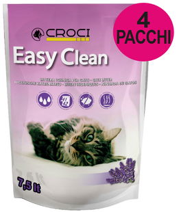 Lettiera Easy Clean Lavanda 4 confezioni da 7,5 litri cad.