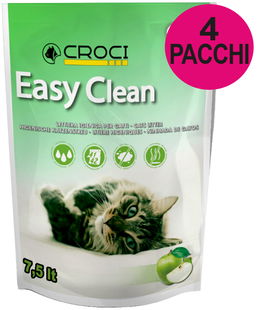 Lettiera Easy Clean Mela verde 4 confezioni da 7,5 litri cad.