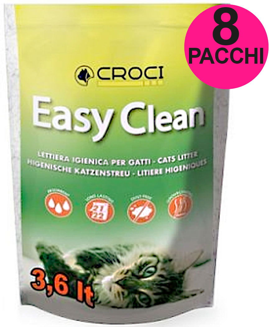 Lettiera Easy Clean 8 anti odore confezioni da 3,6 litri cad.